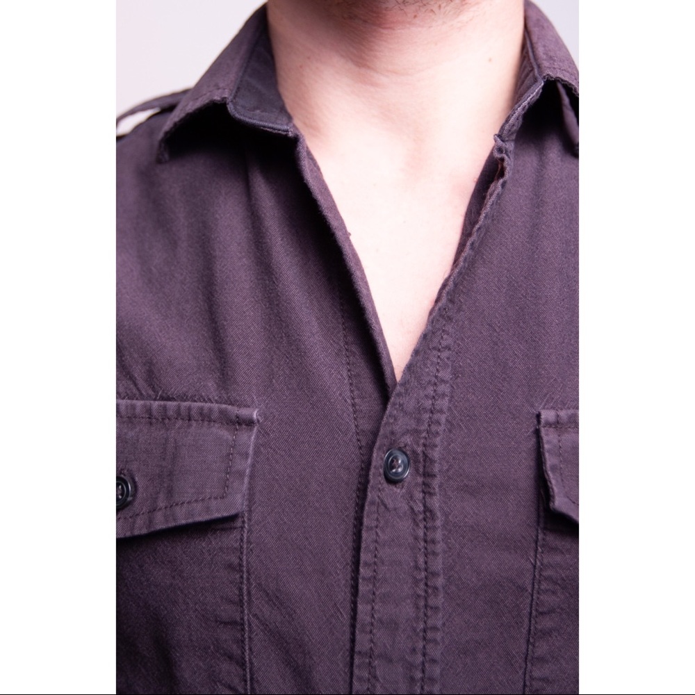 Black H&M button up casual shirt - Picture 4 of 6